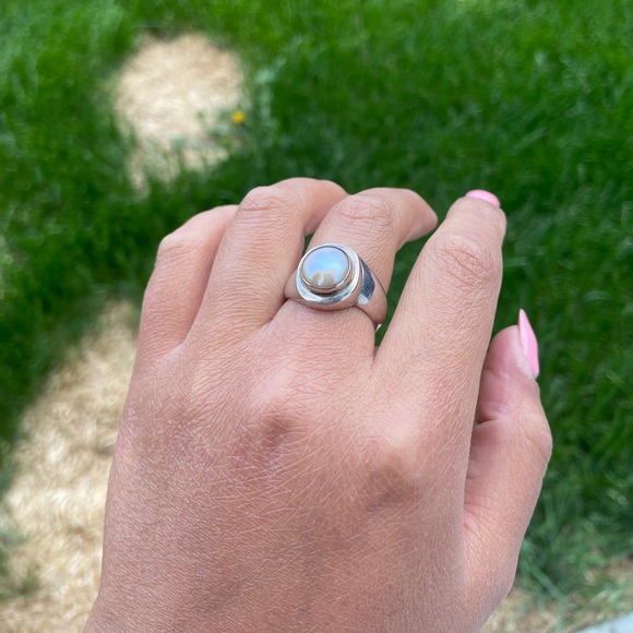 Bezel Pearl ring - Picture 3 of 3